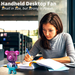 Handheld Mini Fan Personal USB Rechargeable Battery Powered Handy Fan with 3 Speeds Adjustable for Home, Outdoor, Office, Travel