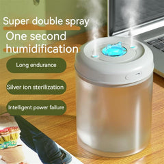 Humidifiers Air Humidifier 1.5L Large Capacity Double Nozzle Diffuser for Home Portable USB Humidifiers for Bedroom