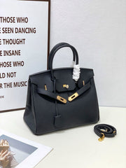 2025- Euro-american Elegant Crocodile Leather  Handbag Bag - Birkin 35,black ,palladium Hardware
