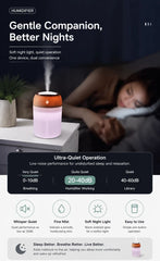 USB Water Drop Mini Humidifier 220ML White, Christmas Gift