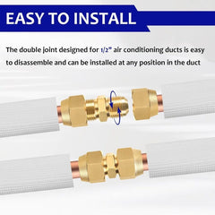 2 Pcs Rallonges of Hose in Copper of Climatisation Pas of Soudure Necessaire Accessories of Climatisation, 0.5 in