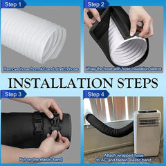 Adjustable Portable Air Conditioner Duct Insulation Wrap, 13 to 15 cm