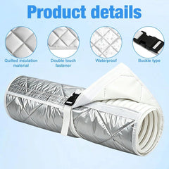Portable Air Conditioner Hose Cover, Insulated Exhaust Hose Protective Cover with Zipper Straps for AC Unit, 150x53cm