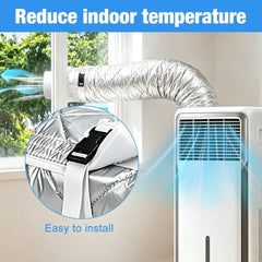 Portable Air Conditioner Hose Cover, Insulated Exhaust Hose Protective Cover with Zipper Straps for AC Unit, 150x53cm