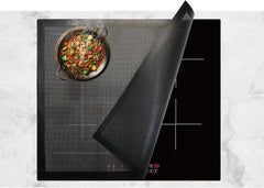 Induction Hob Protector Mat Magnetic Silicone Heat Resistant Scratch Protector Cooktop Cover, 60x52cm