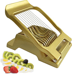 Egg Slicer for Hard Boiled Eggs Heavy Duty, Egg Cutter for Soft Fruit Food Mushroom Gold