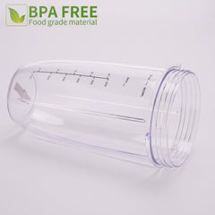 [UPGRADE] 2-pack 32oz Replacement Blender Cups with Flip-Top To-Go-Lid Compatible with NutriBullet 600w/900w Blender