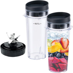 Replacement Parts for Nutri Ninja, 6Fin Blender Male Blade and cups Set for Blender BL660 BL770 BL780 BL740 etc. (5-pack)