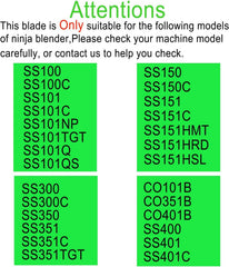 [ New Model] Replacement blender Blade and 24oz Cup Accessories, ly Compatible with Nutri Ninja SS150,SS151,SS300, SS350,SS351, CO351B, SS100, SS101, CO101B,SS400,SS401