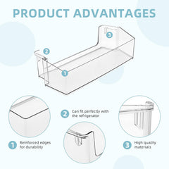 Upgraded W10900538 W11239961 Refrigerator Door Shelf Bin (RIGHT), Replaces Whirl.pool Refrigerator Door Shelf AP6333410 4591452 PS12578777, Compatible With WRS311SDH, WRS325SDH-BY