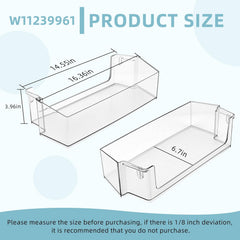 Upgraded W10900538 W11239961 Refrigerator Door Shelf Bin (RIGHT), Replaces Whirl.pool Refrigerator Door Shelf AP6333410 4591452 PS12578777, Compatible With WRS311SDH, WRS325SDH-BY