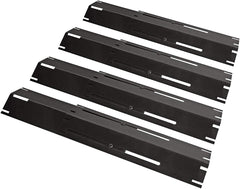 Universal Replacement Heavy Duty Adjustable Porcelain Steel Heat Plate Shield, Heat Tent, Flavorizer Bar, Burner Cover, Flame Tamer for Gas Grill, Extends from 11.75" up to 21" L, 4 Pack