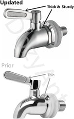 Updated More Durable Beverage Dispenser Replacement Spigot,Stainless Steel Polished Finished, Water Dispenser Replacement Faucet, fits Berkey and Other Gravity Filter Systems as Well
