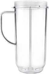 QT Tall 22oz Replacement Part Cup Mug with handle compatible with 250w Magic Bullet On-The-Go Mug