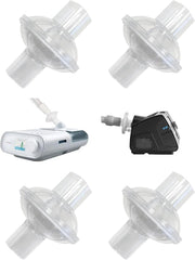 Universal CPAP Inline Filter, CPAP Air Filter for ResMed AirSense 11/AirSense 10/Philips Respironics DreamStation 2, Hose Filter for CPAP Supplies, BIPAP Supplies (4)