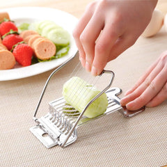 Egg Slicer, Stainless Steel Egg Slicer Cutter, Multipurpose Slicer for Egg Ham Strawberry Banana Soft Fruit