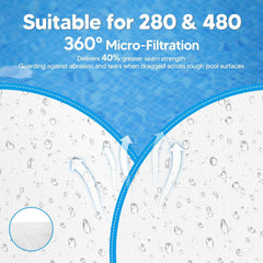 Pool Spa Bags ilter Bag Replacement or Polaris 280, 480 Pool Cleaner Bags K13 K16, 2 Pack