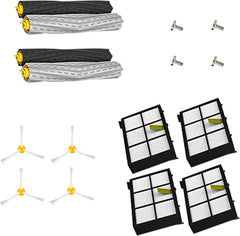 Extractor Roller Side Brushes & Hepa ilters Replenishment Kit Compatible with iRobot Roomba 800 900 Series 805 860 861 870 871 880 890 891 960 980 981 985 Vacuum Replacement Parts