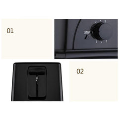 2-Slice Wide Slot Stainless Steel Toaster, Home Breakfast Machine