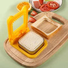 Sandwich Cutter and Sealer Yellow Crustless Bread Pancake Maker for Babies