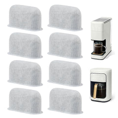 8Pcs Charcoal Water Filters Replacement for Coffee Maker Purification