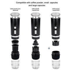 Portable Espresso Coffee Machine for Car & Home Capsule Electric Coffee Maker