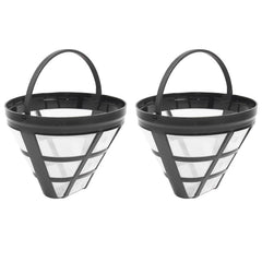 2 Pack Reusable Coffee Maker Basket Filters No.4 Fit 8-12 Cup Drip Machines