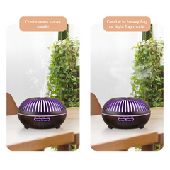 550ML Wood-Grain Aroma Diffuser and Humidifier with Bluetooth Speaker, 7-Color LED Night Light, Remote Control, Timer, and Auto Shut-Off – Light Wood