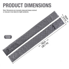 USB-Powered Heated Scarf with Adjustable Temperature, Soft Fleece Neck Warmer for Cold Weather, Perfect for Outdoor Camping, Home Relaxation, and Daily Commute (Light Gray)