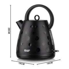 Electric Kettle 2L Large Capacity Rapid Boil Water Heater with Wide Top Handle and Clear Water Level Window for Home Office Tea and Coffee (Black)