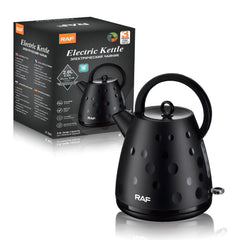 Electric Kettle 2L Large Capacity Rapid Boil Water Heater with Wide Top Handle and Clear Water Level Window for Home Office Tea and Coffee (Black)