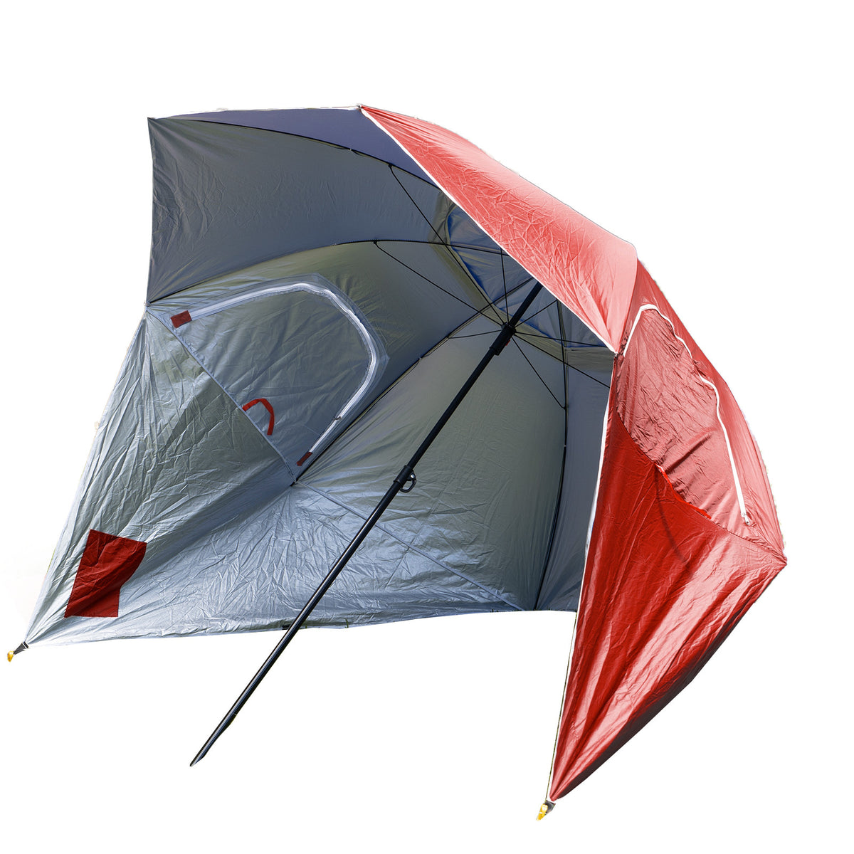Havana Outdoors Beach Umbrella 2.4M Outdoor Garden Beach Portable Shade Shelter - Red-NT_Rural
