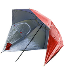 Havana Outdoors Beach Umbrella 2.4M Outdoor Garden Beach Portable Shade Shelter - Red-NT_Rural