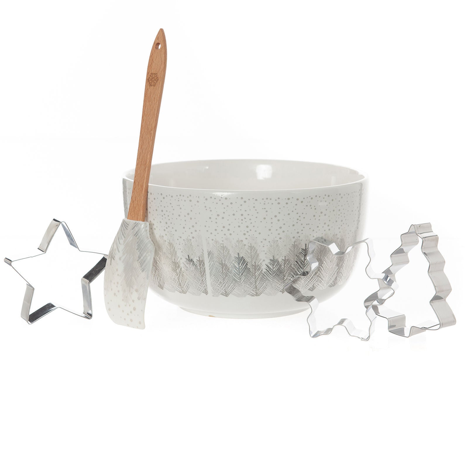 Bread and Butter Electroplate Tree Mini Mix Bowl Set - Silver-ACT