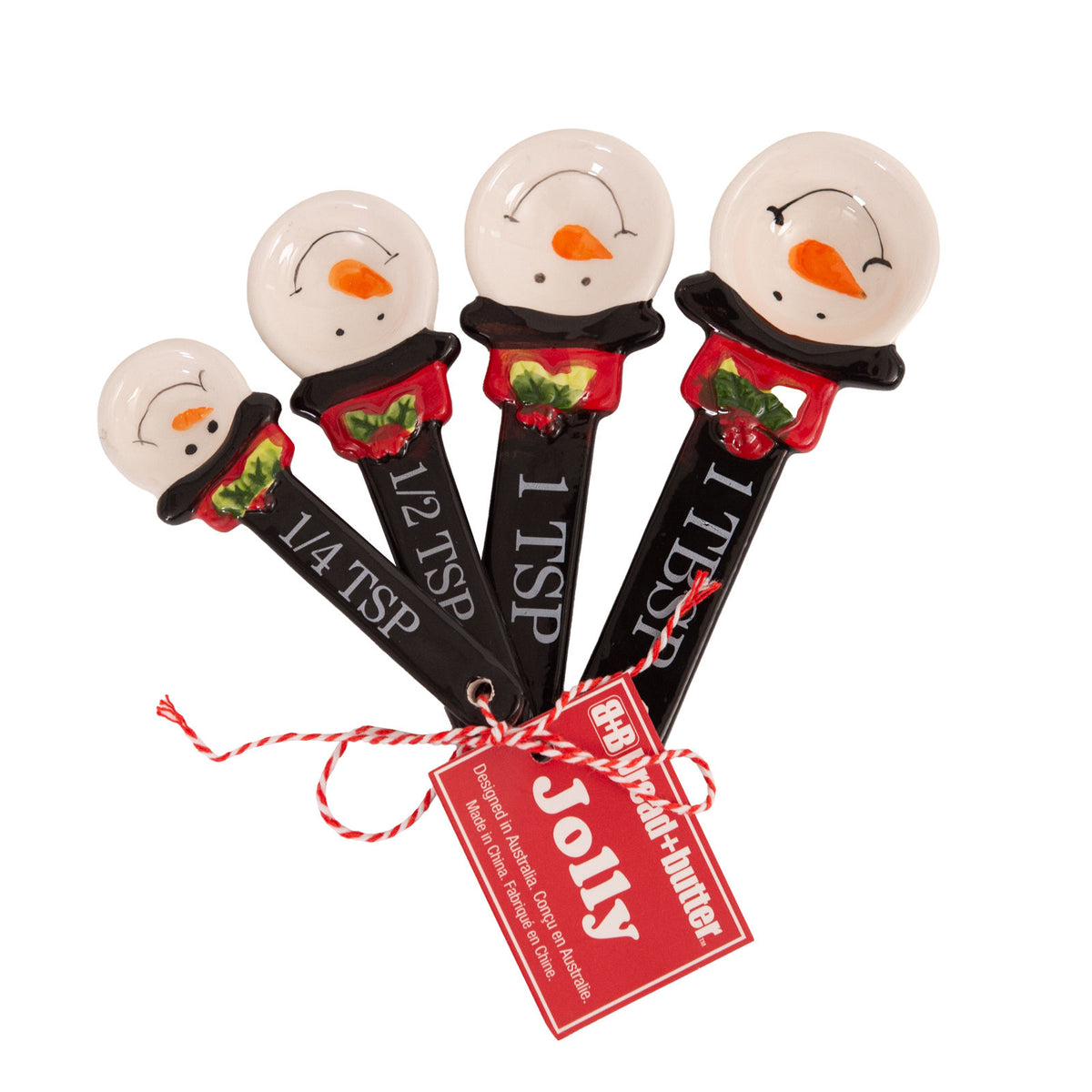 Bread and Butter Snowman Spoons 4 Pack-ACT