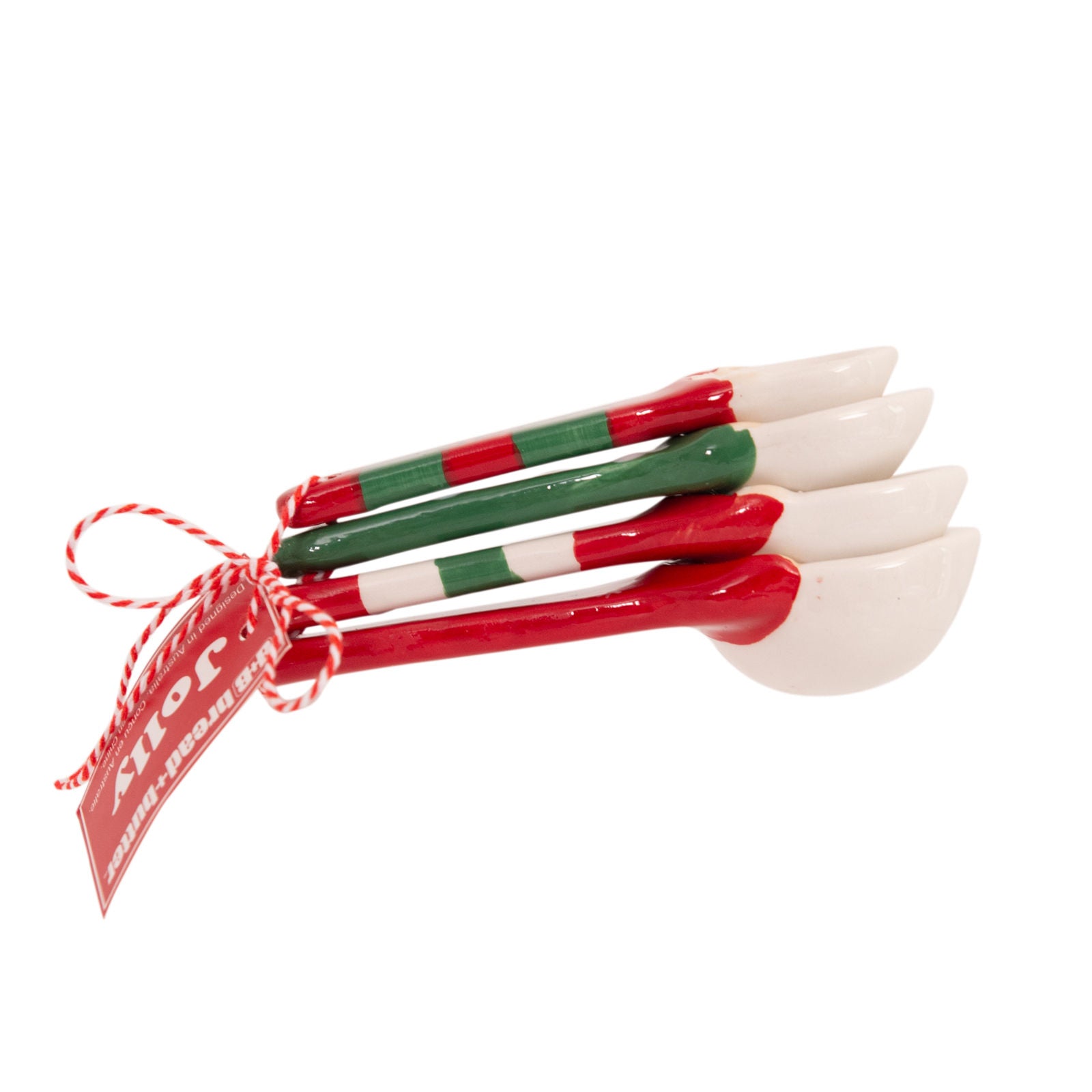 Bread and Butter Gnome Measuring Spoons - 4 Pack - Green/ Red/ White-NT_Metro