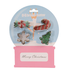 Bread and Butter Cookie Cutter - Snowglobe, Card, Tree, Candy Cane - 4 Pack-REMOTE