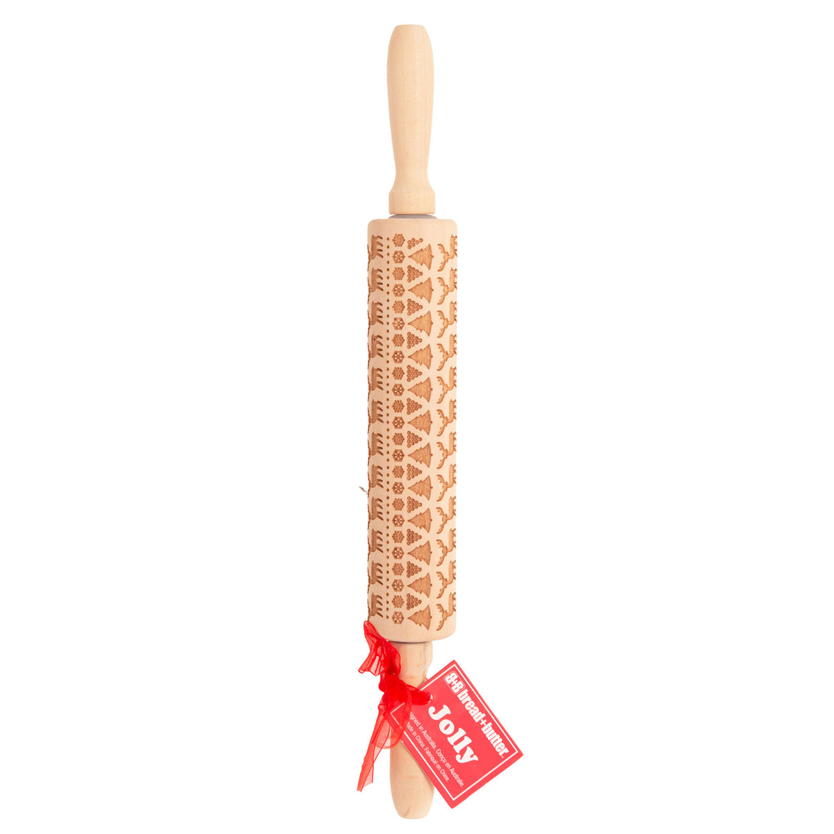 Bread and Butter Laser Etch Wooden Rolling Pin - Fairisle-ACT