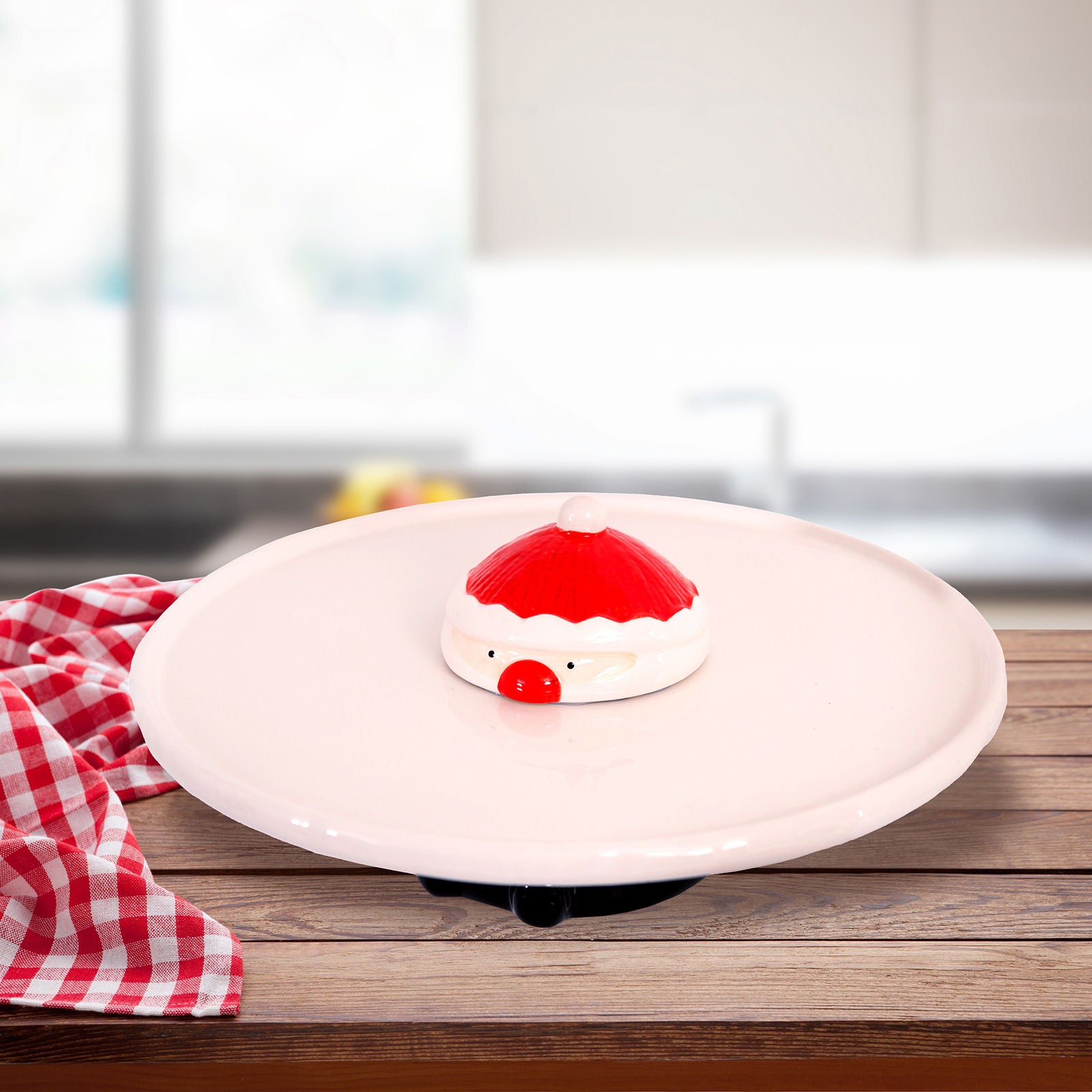 Bread and Butter Santa Footed Cake Plate 29 x 12.5cm-QLD_Metro