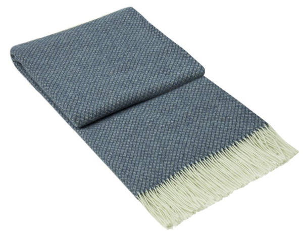 Chiswick Throw - Merino Wool/Cashmere - Navy