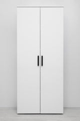 STOCKHOLM UNIVERSAL STORAGE CUPBOARD - SLIM SHAKER PANEL - DECO BLACK HANDLE-TAS_Rural