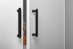 STOCKHOLM UNIVERSAL STORAGE CUPBOARD - SLIM SHAKER PANEL - DECO BLACK HANDLE-SA_Metro