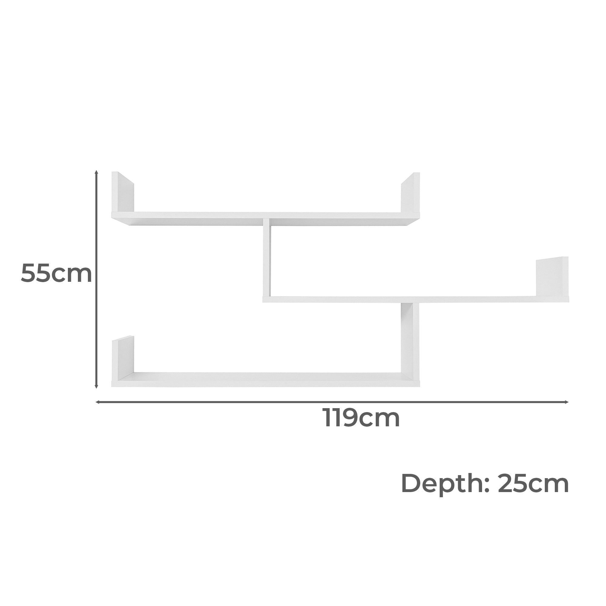 ZURICH MULTI LEVEL SHELF KIT (WHITE)-NT_Metro