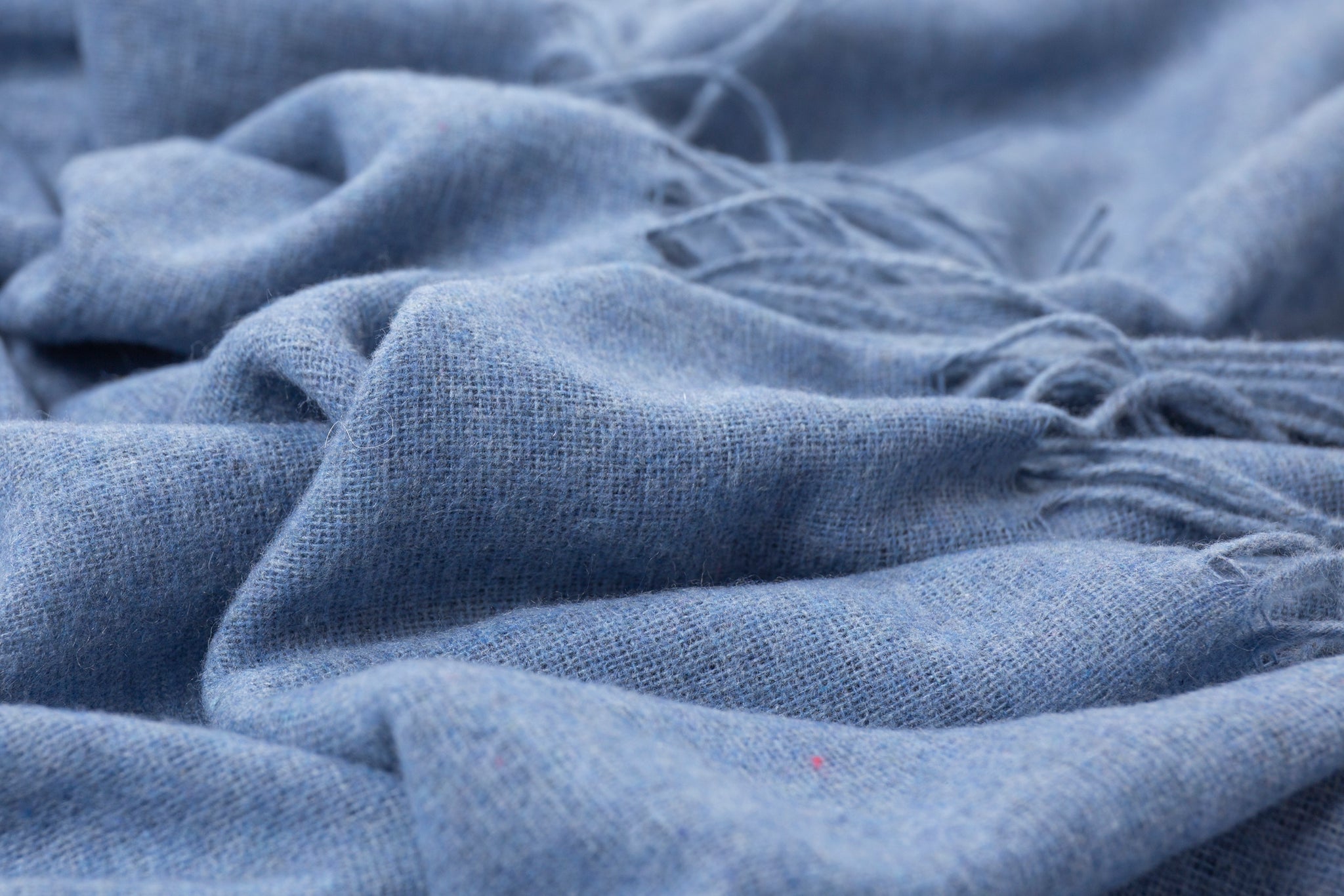 Paddington Throw - Fine Wool Blend - Blue