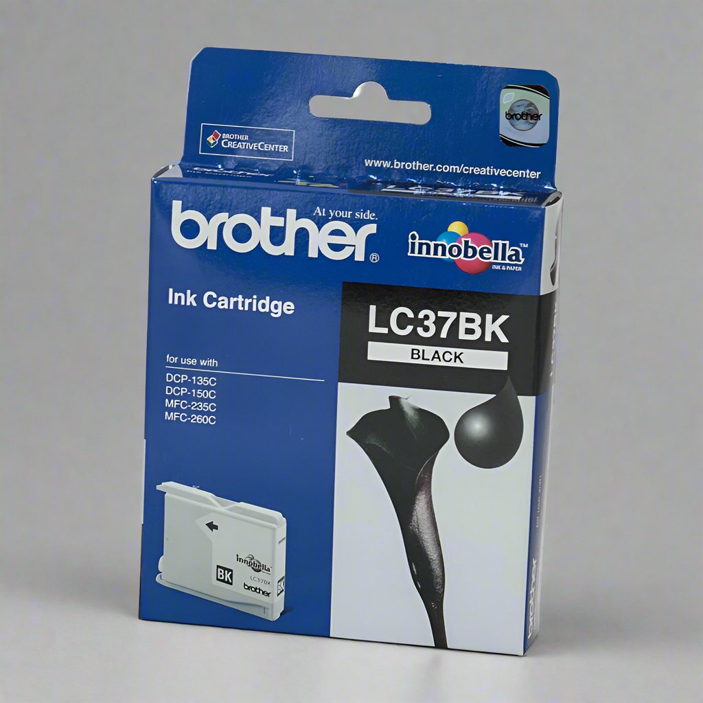 Brother LC-37BK Black Ink Cartridge - DCP-135C/150C, MFC-260C/ 260C SE- up to 350 pages