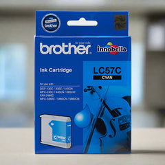 Brother LC-57C Cyan Ink Cartridge- FAX-2480C, DCP-130C/330C/540CN/350C, MFC-240C/440CN/3360C/5460CN/5860CN/665CW/465CN/685CW/885CW- up to 400 pages