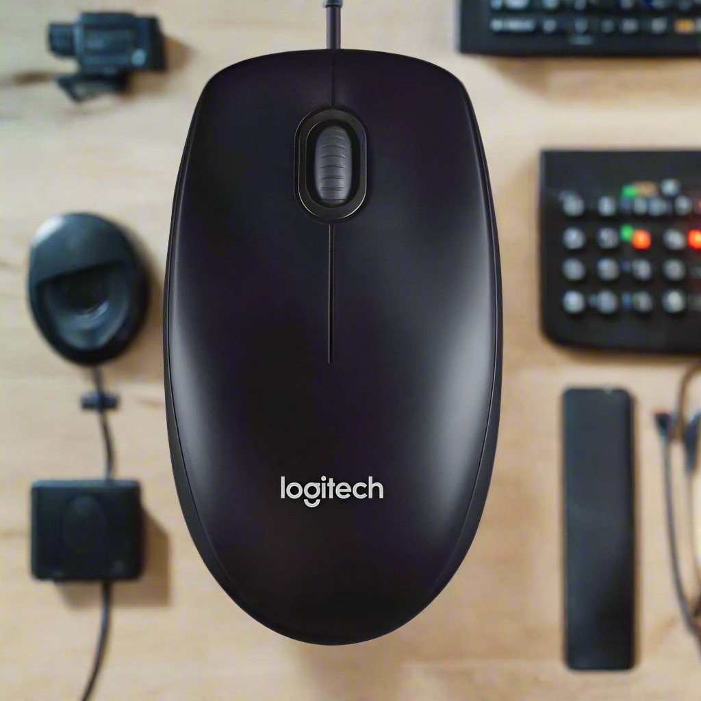 Logitech M90 USB Wired Optical Mouse 1000 DPI for PC Laptop Mac Full Size Comfort smooth moverL