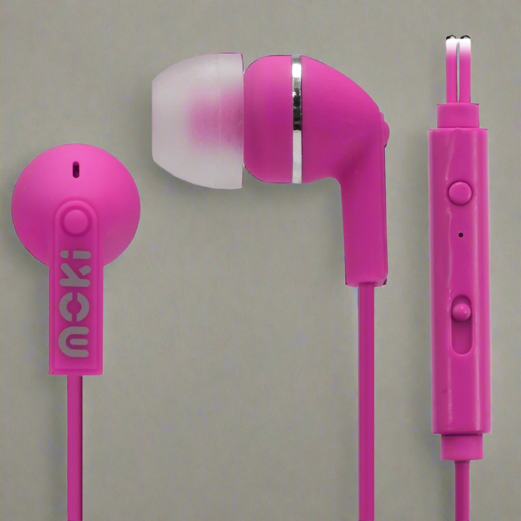 MOKI Noise Isolation + Mic Earbuds - Pink