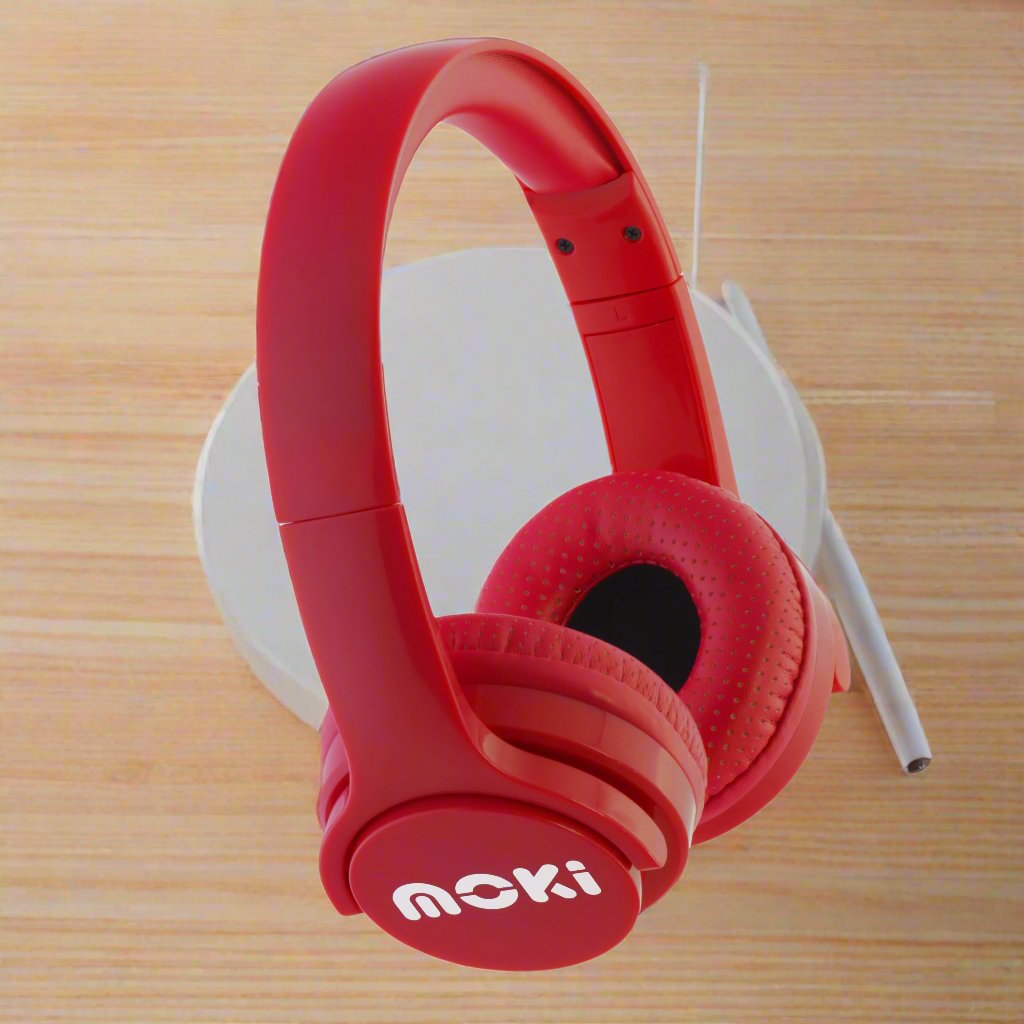 MOKI Brites Bluetooth Headphones Red