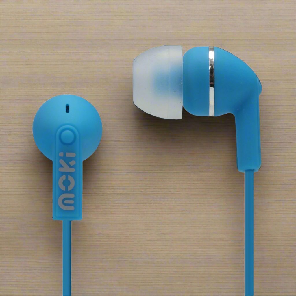 MOKI Dots Noise Isolation Earbuds - BLUE